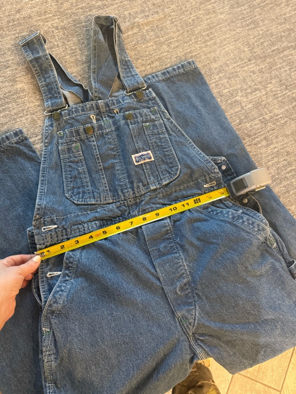 Big Smith  Men's Blue Relaxed Denim Overalls Size Small (Perfect for Women)